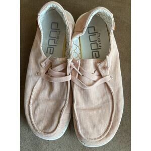 Hey Dude Wendy Sparkling Rose Women’s Size 9 Slip On Loafers Casual Shoes